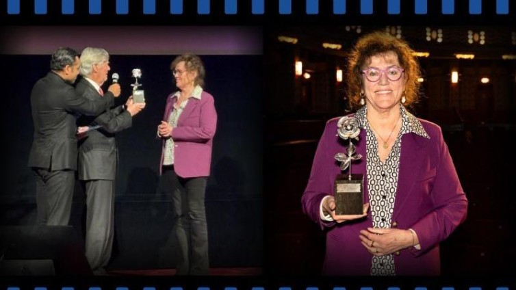 Marlene Wickel ontvangt Zilveren Roos voor verdiensten bioscoopsector